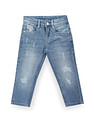 U.S. Polo Assn. Kids Boys Slim Fit Lightly Distressed Jeans