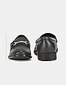 Calvin Klein Men Navy Craig Dress Calf Small Grid Embossed Leather Slip On Shoes