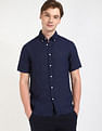 Tommy Hilfiger Solid Regular Fit Plain Woven Shirt