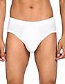 Calvin Klein Underwear Men White Elasticized Waistband Solid Hip Briefs