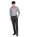 AD by Arvind Heathered Cotton Formal Shirt