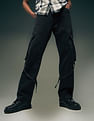 Flying Machine Cobain Loose Fit Black Jeans
