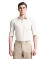 Arrow Patterned Weave Cotton Silk Shirt